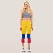 kolumbianische Flagge Capri Leggings (Vorderseite)