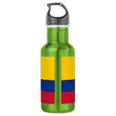 kolumbianische Flagge Edelstahlflasche (Rückseite)