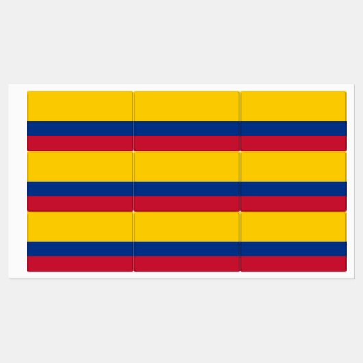 kolumbianische Flagge Etiketten (Blatt)