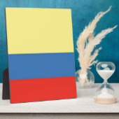 kolumbianische Flagge Fotoplatte (Seite)