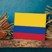 kolumbianische Flagge Fotoplatte (Seite)