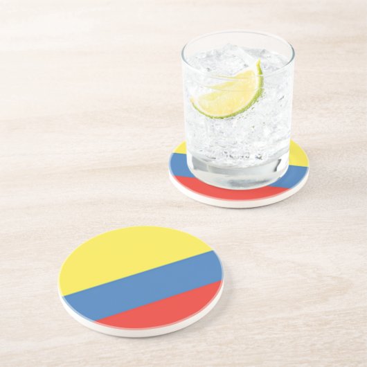 kolumbianische Flagge Getränkeuntersetzer (Seite)