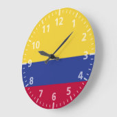 kolumbianische Flagge Große Wanduhr (Winkel)