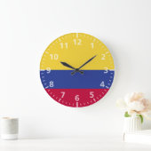 kolumbianische Flagge Große Wanduhr (Zuhause)