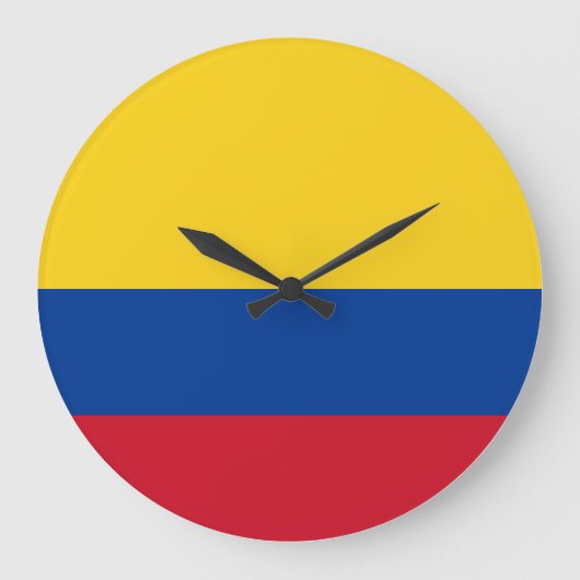 kolumbianische Flagge Große Wanduhr (Vorderseite)