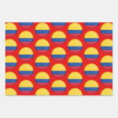 kolumbianische Flagge, Herz und kolumbianische Mod Geschenkpapier Set (Vorderseite 3)