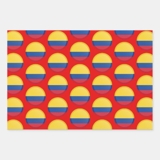 kolumbianische Flagge, Herz und kolumbianische Mod Geschenkpapier Set (Vorderseite 3)