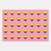 kolumbianische Flagge, Herz und kolumbianische Mod Geschenkpapier Set (Vorderseite 2)