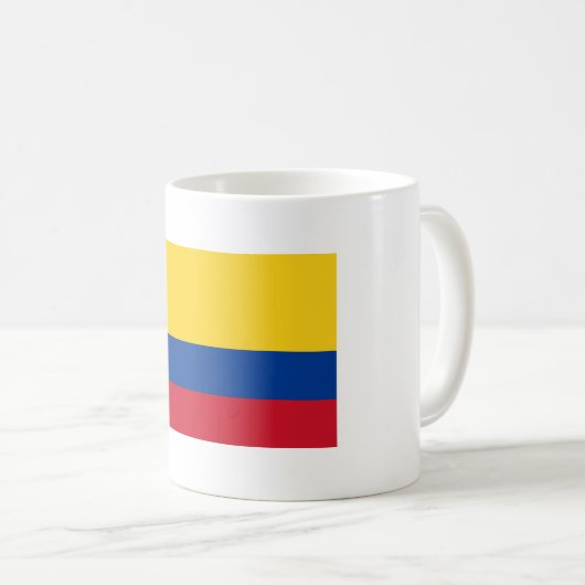 kolumbianische Flagge Kaffeetasse (VorderseiteRechts)