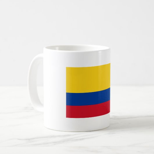 kolumbianische Flagge Kaffeetasse (Vorderseite Links)