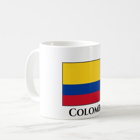 kolumbianische Flagge Kaffeetasse (Vorderseite Links)