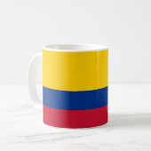 Kolumbianische Flagge Kaffeetasse (Vorderseite Links)