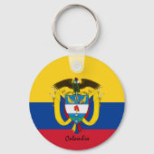 Kolumbianische Flagge & Kolumbien Patrioten / Spor Schlüsselanhänger (Vorderseite)