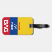 kolumbianische Flagge & Kolumbien - Reise /Persona Gepäckanhänger (Rückseite horizontal)