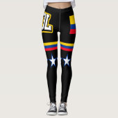 kolumbianische Flagge Leggings (Vorderseite)