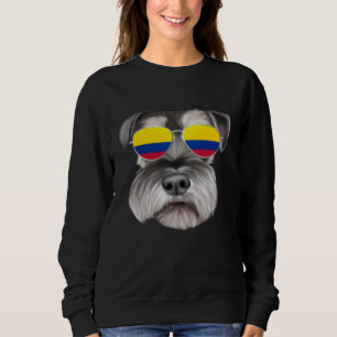 Kolumbianische Flagge Miniature Schnauzer Hund Kol Sweatshirt