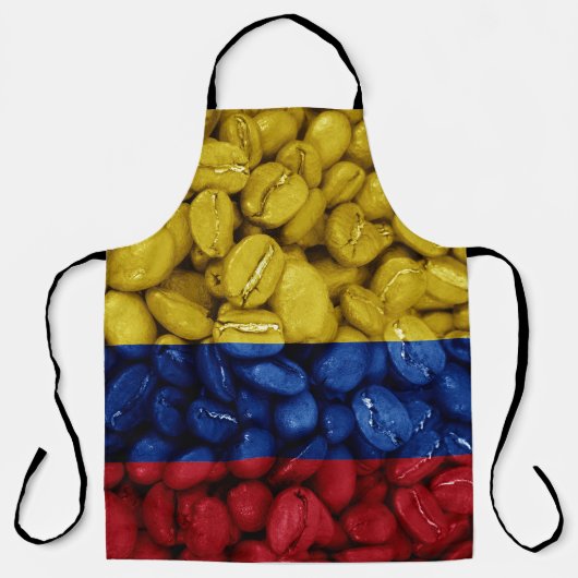 Kolumbianische Flagge mit Kaffee Schürze (Vorderseite)
