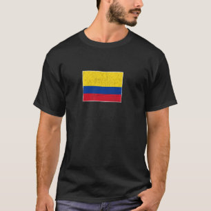 kolumbianische Flagge mit Vintagem kolumbianischem T-Shirt