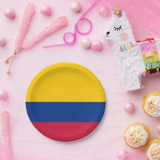 kolumbianische Flagge Pappteller (Party)