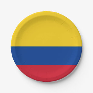 kolumbianische Flagge Pappteller