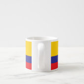 Kolumbianische Flagge personalisierter Espressokaf Espressotasse (Rückseite)