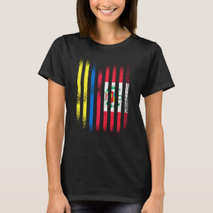 kolumbianische Flagge Peru Landflaggen Streifen T-Shirt