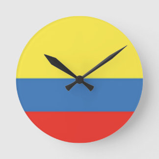kolumbianische Flagge Runde Wanduhr