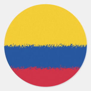kolumbianische Flagge Runder Aufkleber