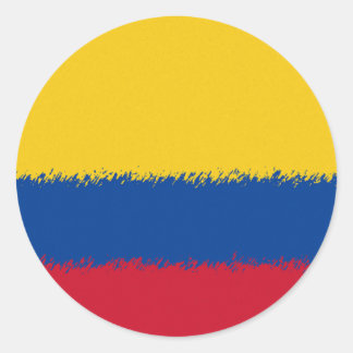 kolumbianische Flagge Runder Aufkleber