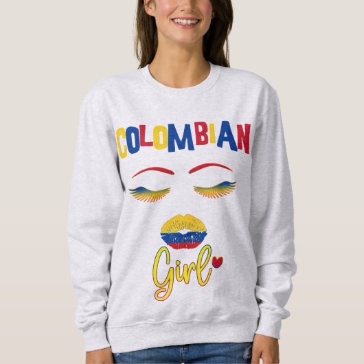 Kolumbianische Frau Proud aus Kolumbien  Sweatshirt (Vorderseite)