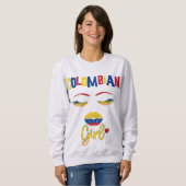 Kolumbianische Frau Proud aus Kolumbien  Sweatshirt (Vorne ganz)