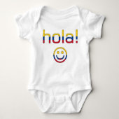 Kolumbianische Geschenke: Hallo/Hola stellen Baby Strampler (Vorderseite)