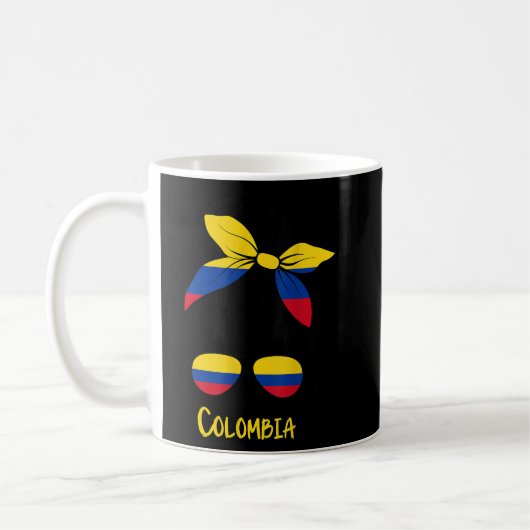 Kolumbianische Girl Mujer Kolombia Kaffeetasse (Links)