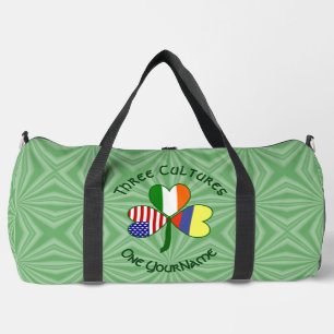 Kolumbianische Irische USA-Flaggen Shamrock Person Duffle Bag