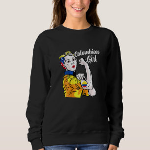 kolumbianische Mädchenflagge Kulturerbe Kolumbiens Sweatshirt