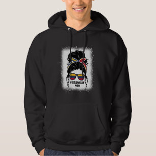 Kolumbianische Mama Messy Bun Colombia Pride Patri Hoodie