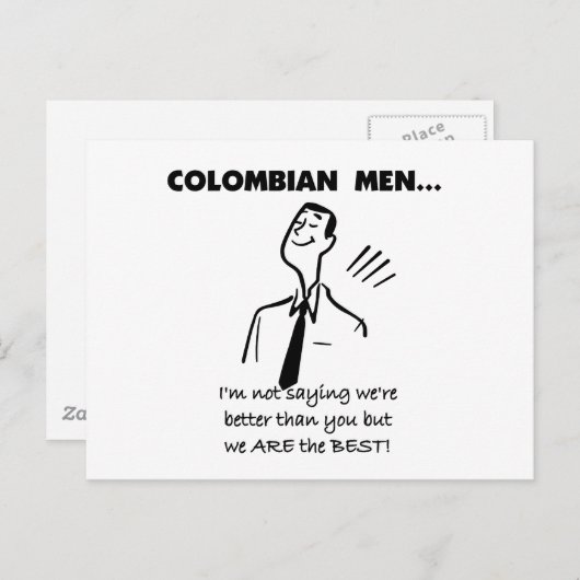 Kolumbianische Männer sind am besten Postkarte (Vorne/Hinten)