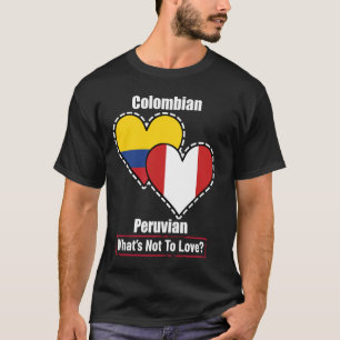 Kolumbianische Peruanische Herzflaggen Was gibt es T-Shirt