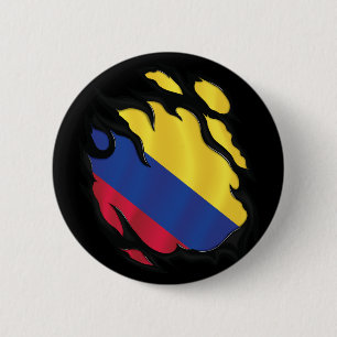 Kolumbianische Rippenflagge Button