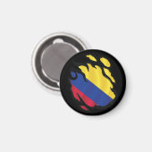 Kolumbianische Rippenflagge Magnet (Vorderseite/Rückseite)