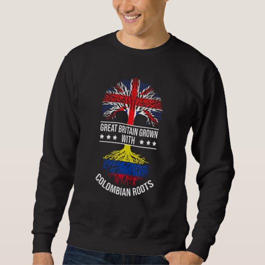 Kolumbianische Roots Immigrant Großbritannien Kolu Sweatshirt (Vorderseite)