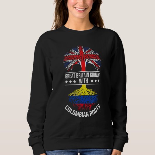 Kolumbianische Roots Immigrant Großbritannien Kolu Sweatshirt (Vorderseite)