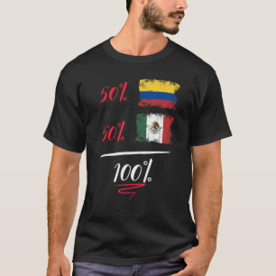 kolumbianische und mexikanische Heritage Flag Prix T-Shirt