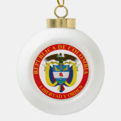 Kolumbianische Wappen Keramik Kugel-Ornament (Vorderseite)