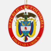 Kolumbianische Wappen Keramik Ornament (Links)