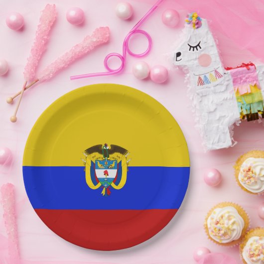 kolumbianische Wappen Pappteller (Party)