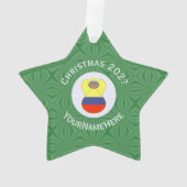 Kolumbianischer Abuelita Angel zu Weihnachten Ornament (Rückseite)