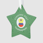 Kolumbianischer Abuelita Angel zu Weihnachten Ornament (Vorderseite)