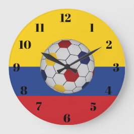 Kolumbianischer Fußball Große Wanduhr