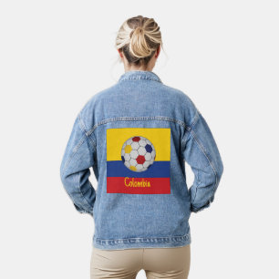 Kolumbianischer Fußball Jeansjacke